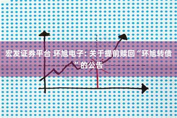 宏发证券平台 环旭电子: 关于提前赎回“环旭转债”的公告